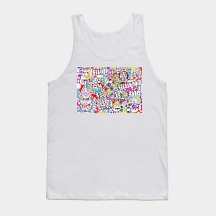 Flower Power Abstract Pattern Art Tank Top